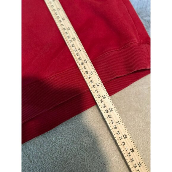 IZOD Men's Medium Red Long Sleeve Cotton Blend Crewneck Fleece Sweater - Picture 7 of 9